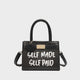 Self Made Self Paid Mini Tote in Black