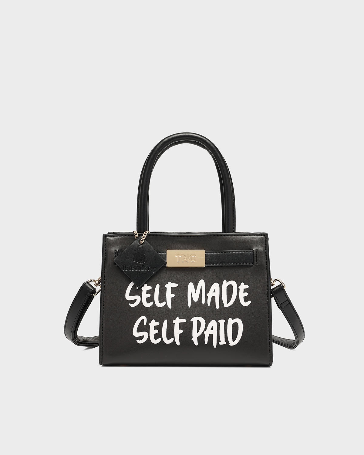 Self Made Self Paid Mini Tote in Black