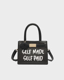 Self Made Self Paid Mini Tote in Black
