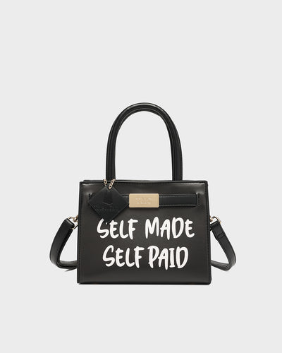 Self Made Self Paid Mini Tote in Black