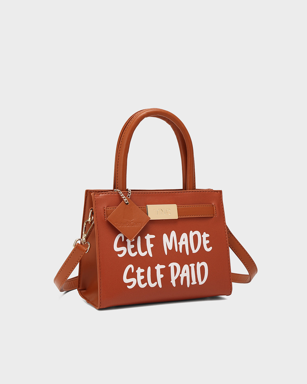 Self Made Self Paid Mini Tote in Caramel