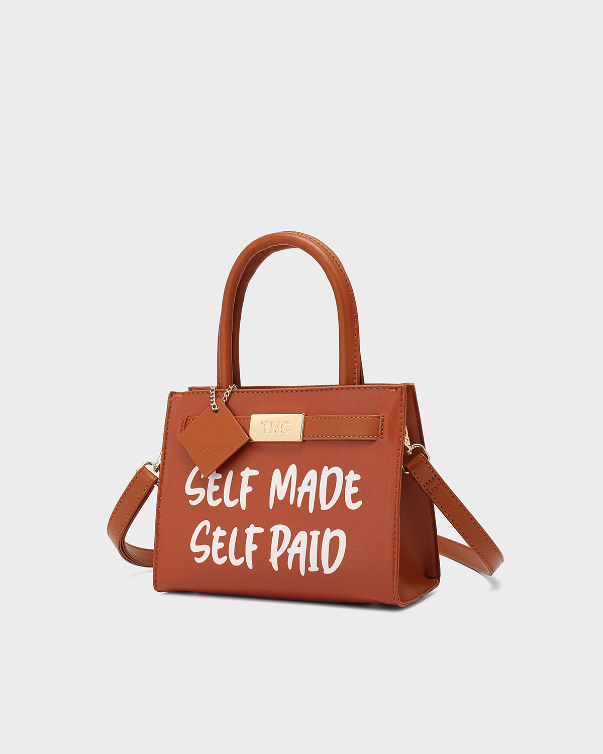Self Made Self Paid Mini Tote in Caramel