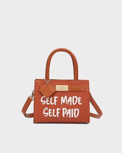 Self Made Self Paid Mini Tote in Caramel