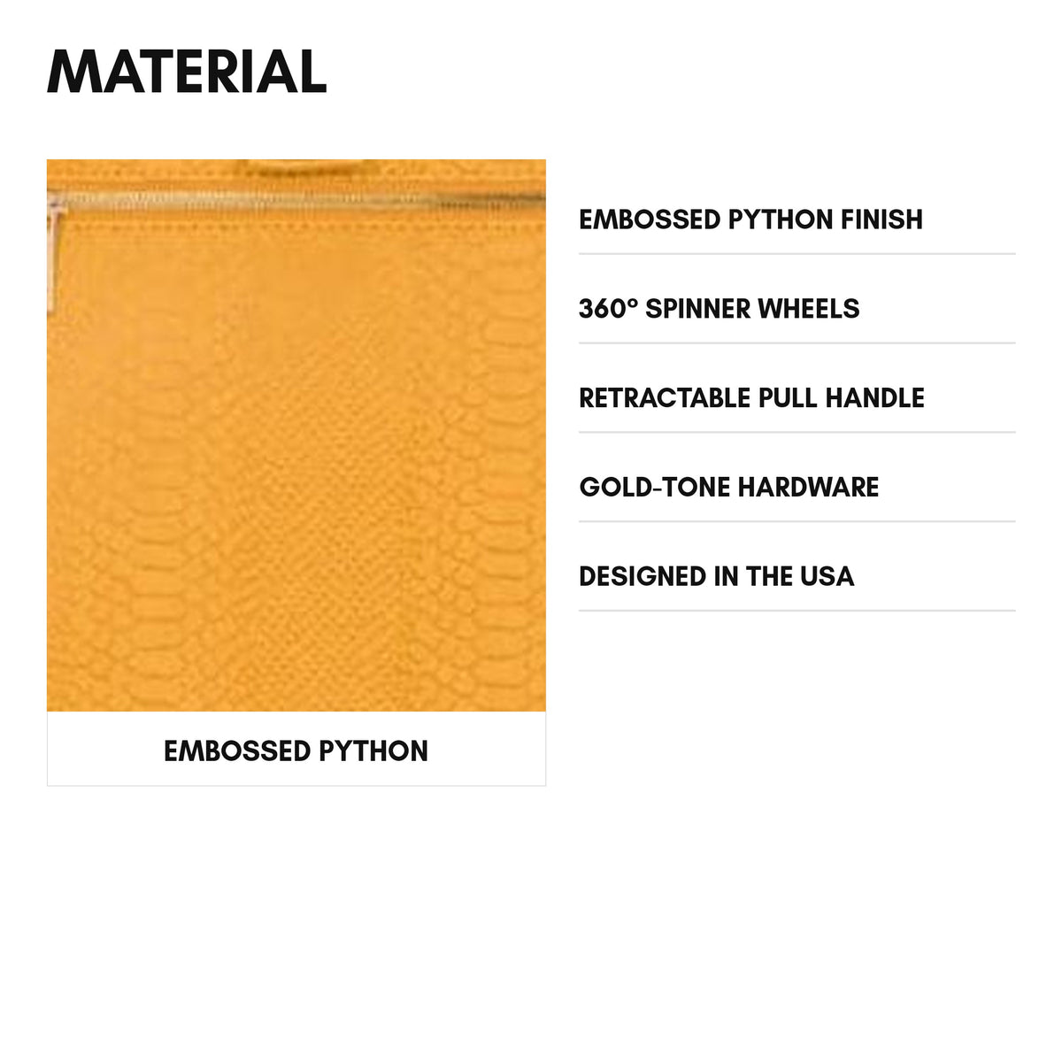 Signature Carry-On in Sunflower Yellow - material