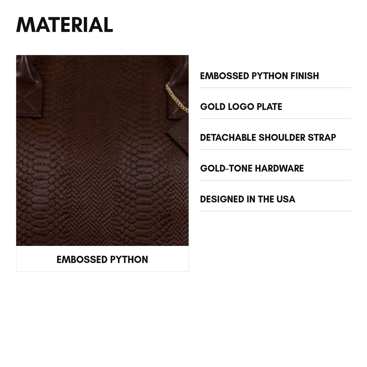Signature Overnight Travel Set in Chocolate - material