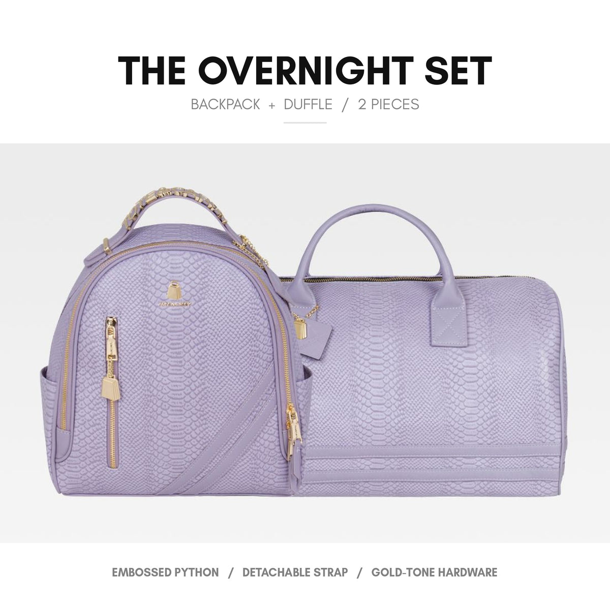 Signature Overnight Travel Set in Lavender - the set