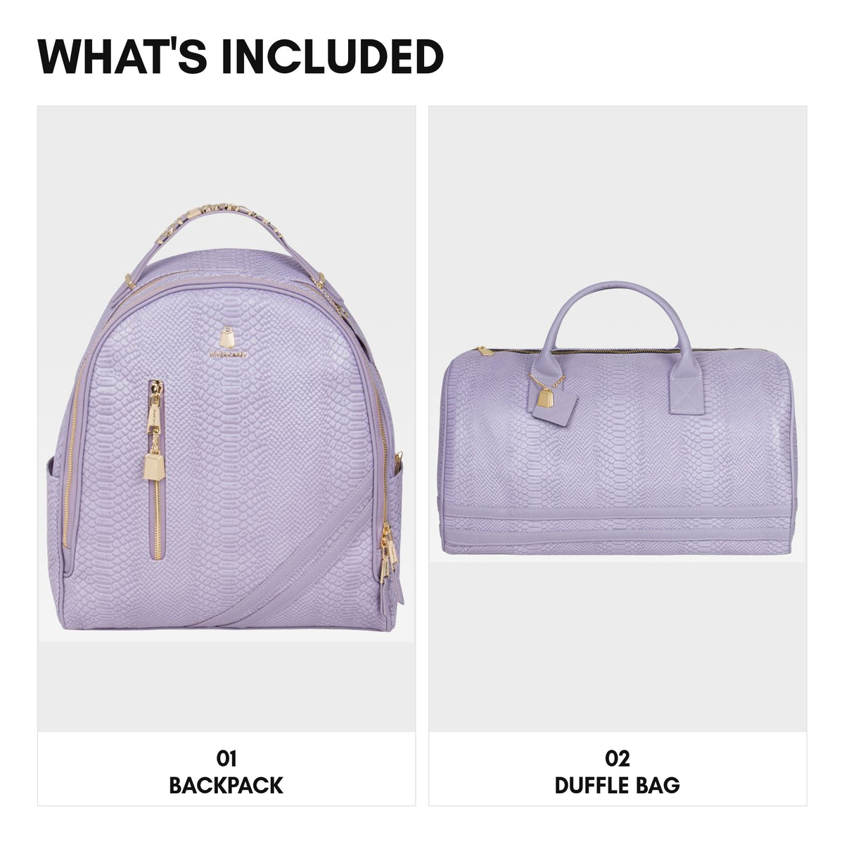 Signature Overnight Travel Set in Lavender - what's included
