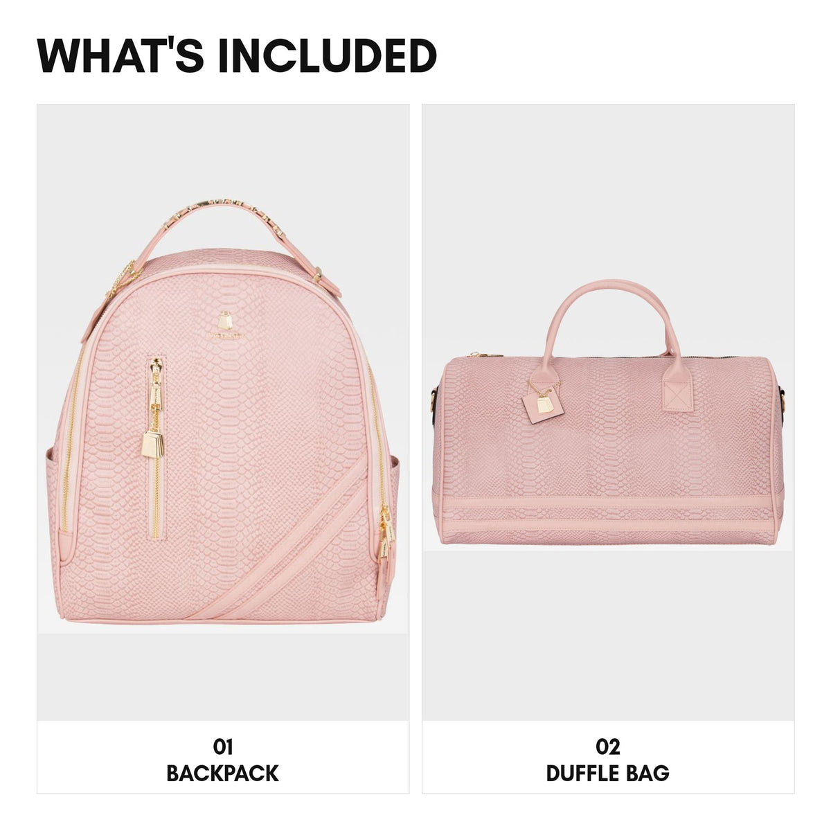 Signature Overnight Travel Set in Pink - what's included