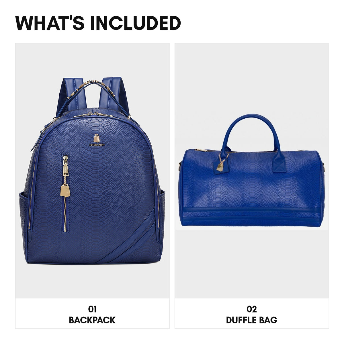 Signature Overnight Travel Set in Royal Blue - what's included