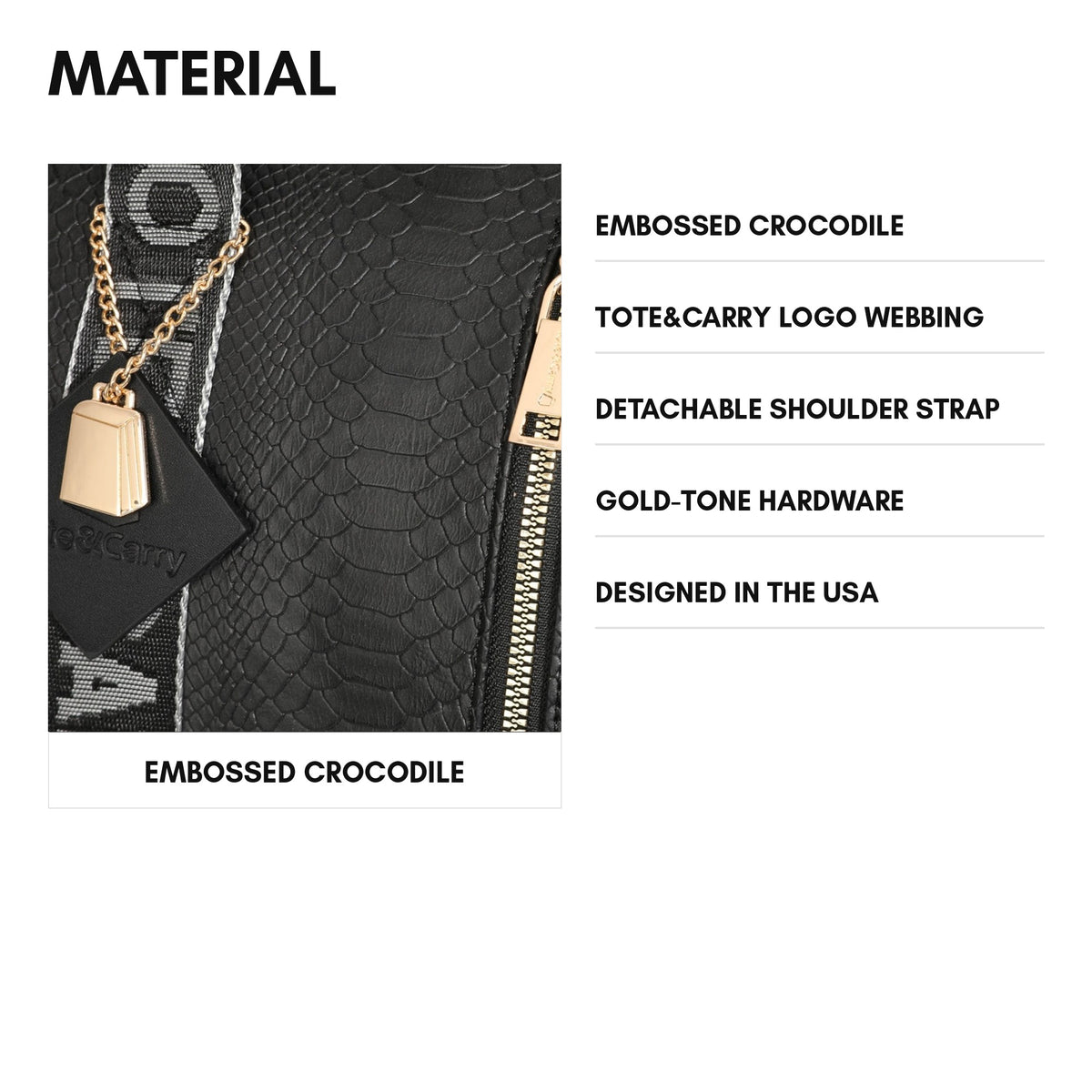 Signature Urban Rolling Duffle Set in Black - material