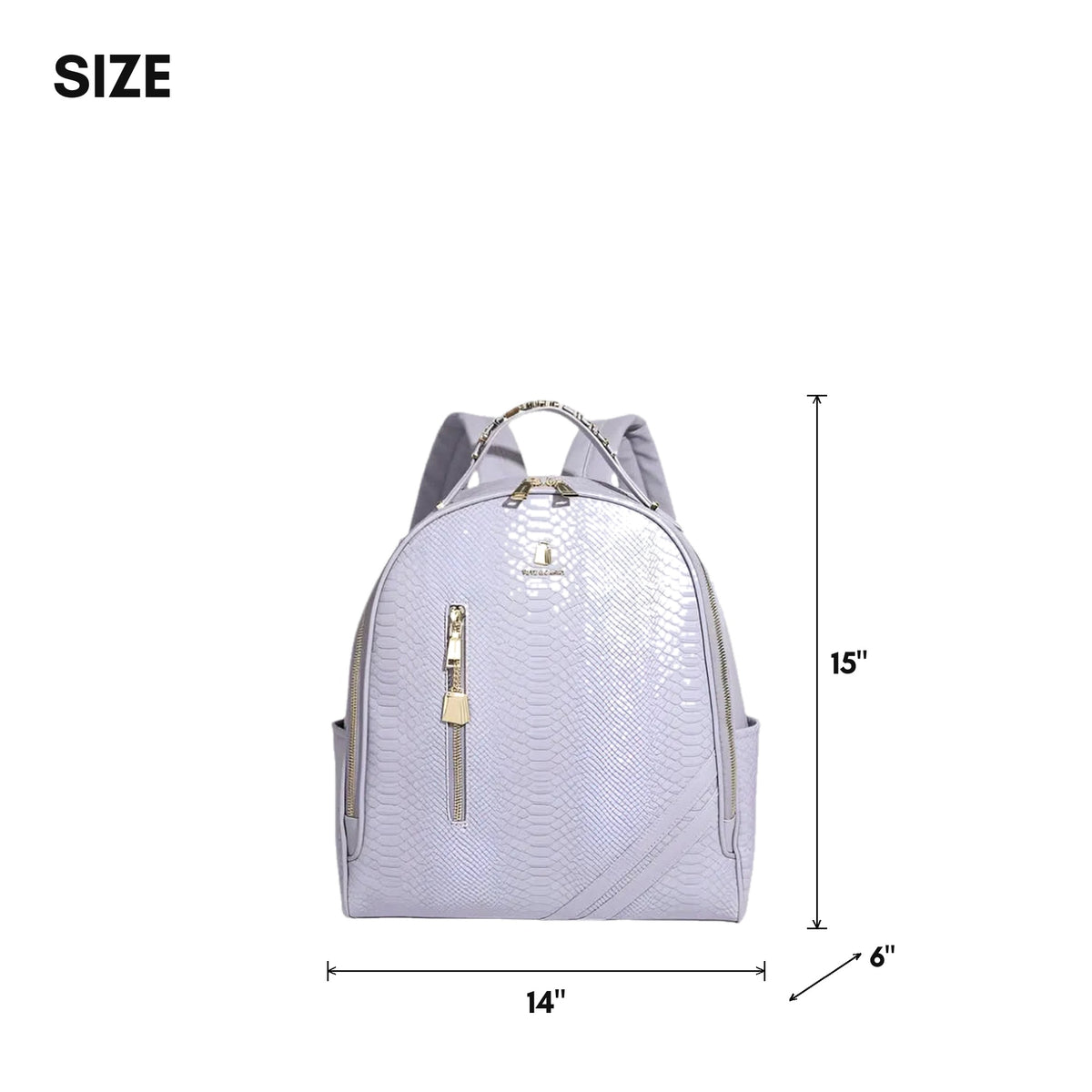 Signature Commuter Backpack in Lavender - size, 15 x 14 x 6 inches