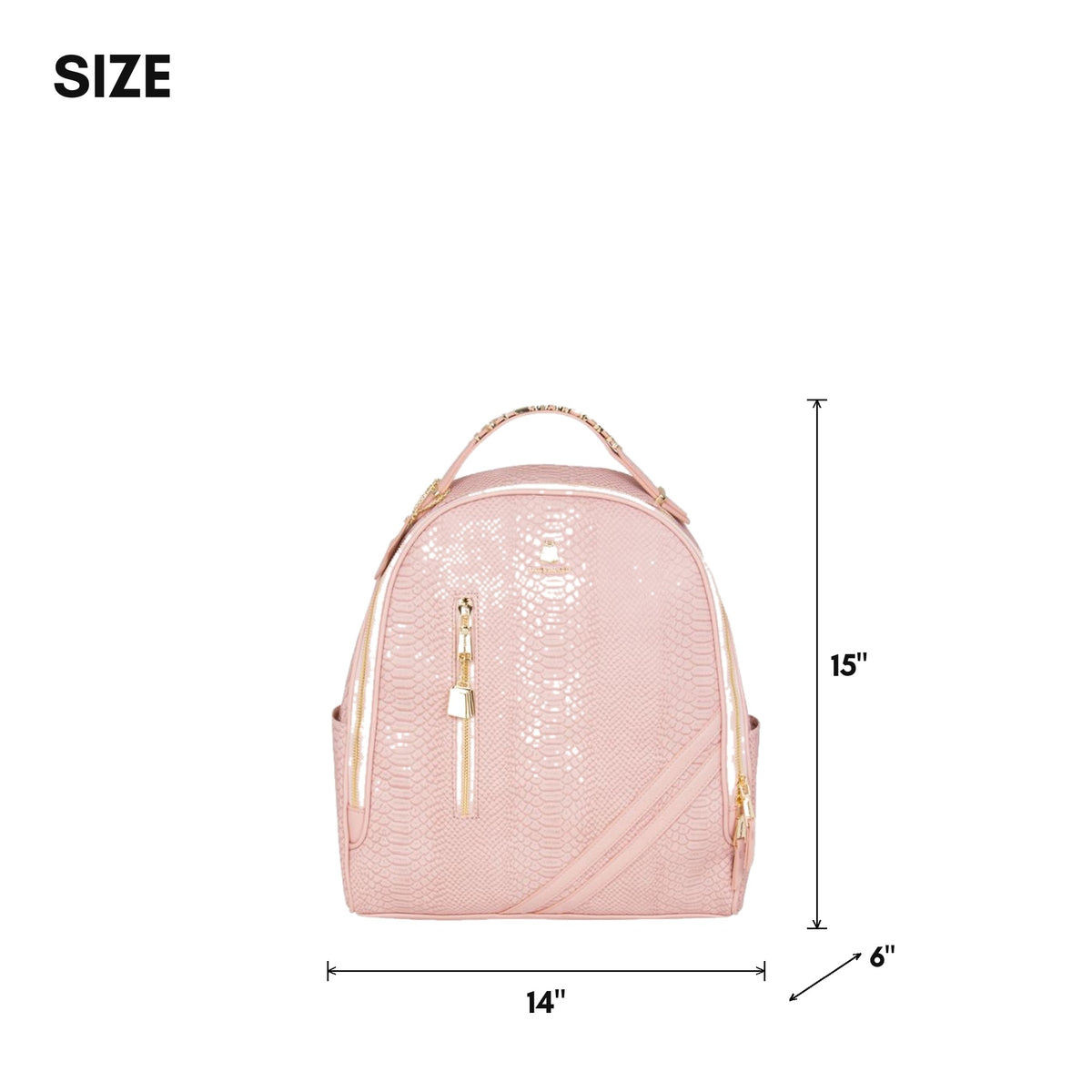 Signature Commuter Backpack in Pink - size, 15 x 14 x 6 inches