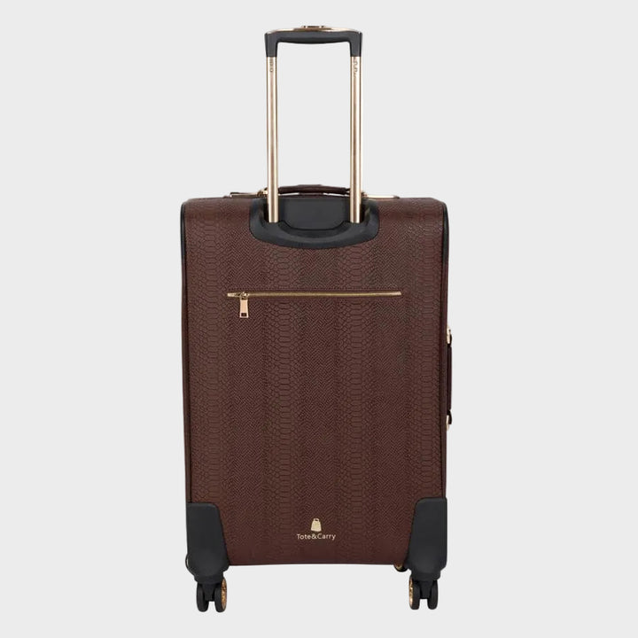 Chocolate Apollo 1 Faux Snakeskin Suitcase