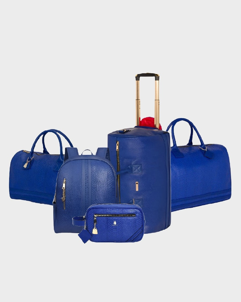 Signature 5-Piece Complete Rolling Travel Set in Royal Blue