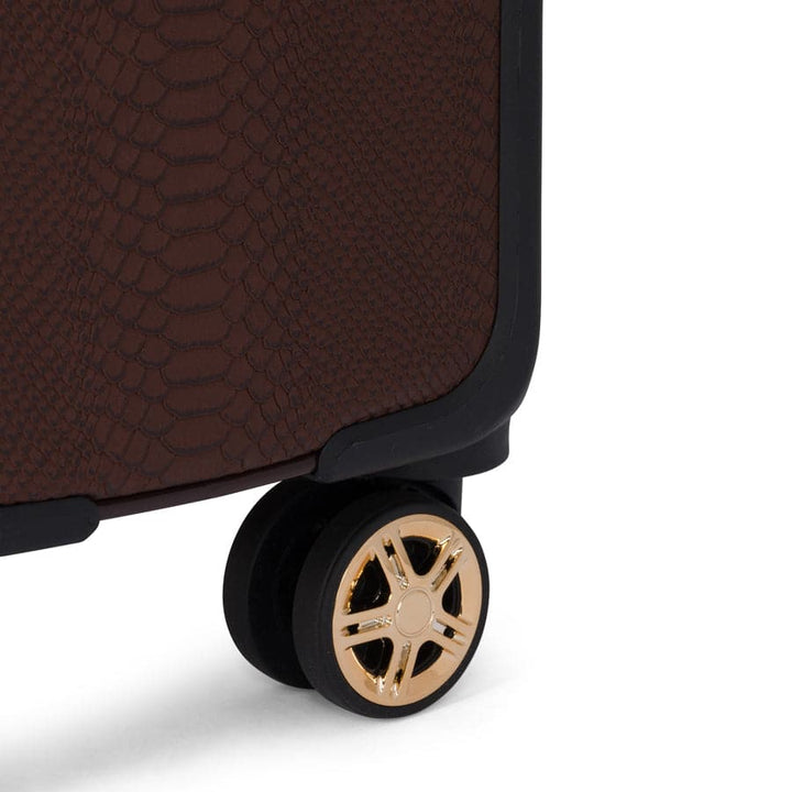 Chocolate Apollo 1 Faux Snakeskin Suitcase