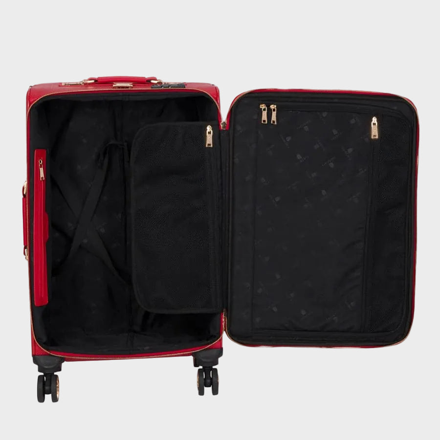 Red Apollo 1 Faux Snakeskin Suitcase