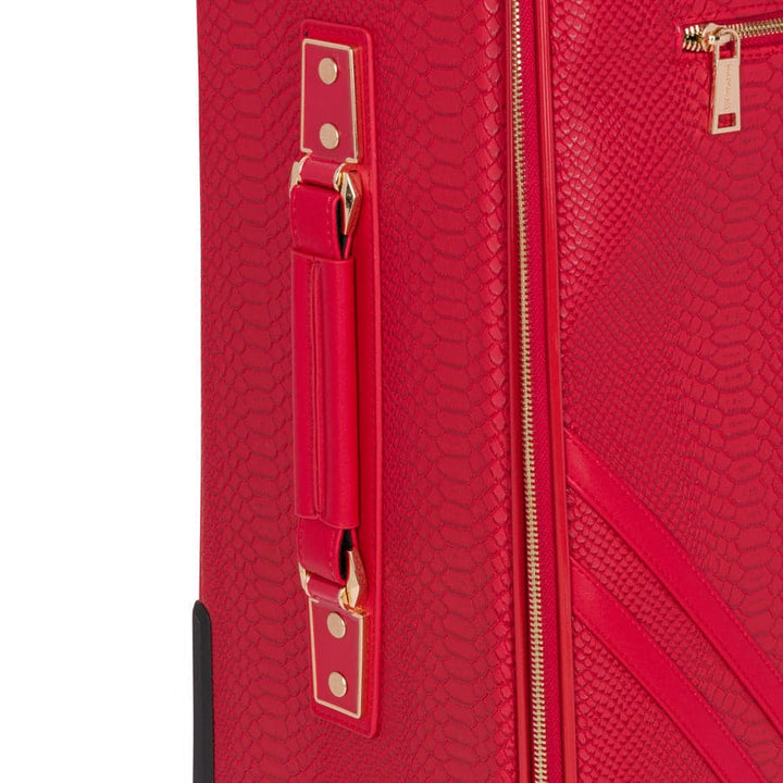 Red Apollo 1 Faux Snakeskin Suitcase