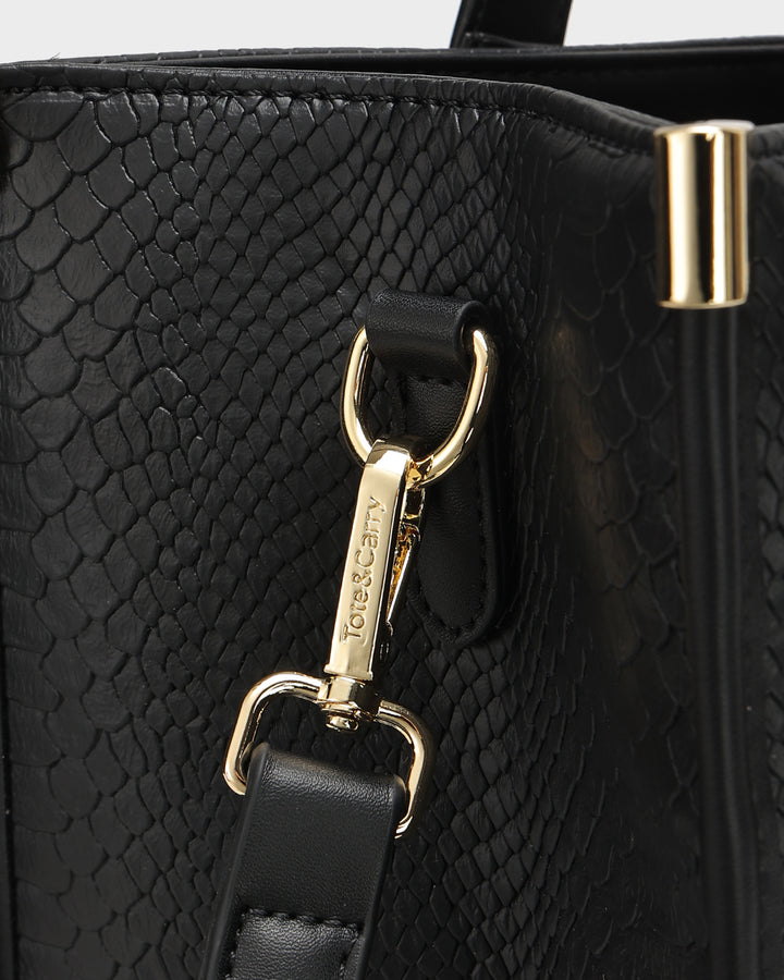 Signature City Tote Bag in Black