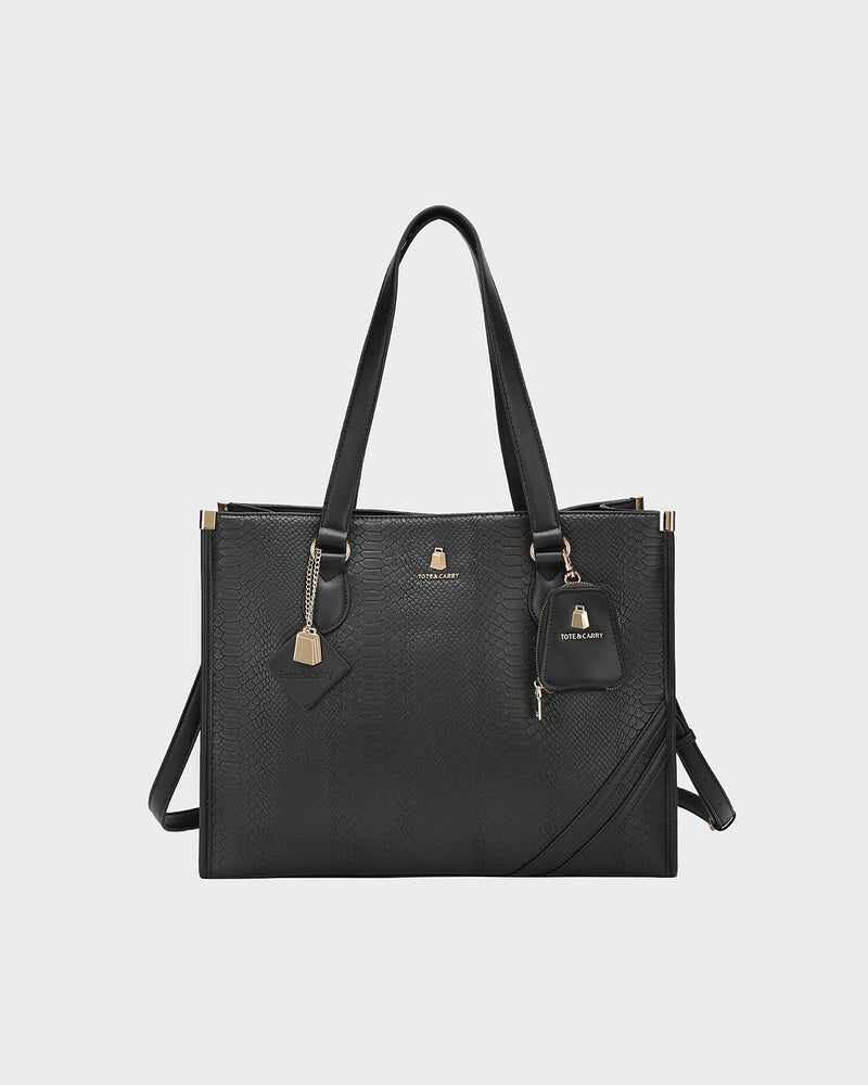 Signature City Tote Bag in Black
