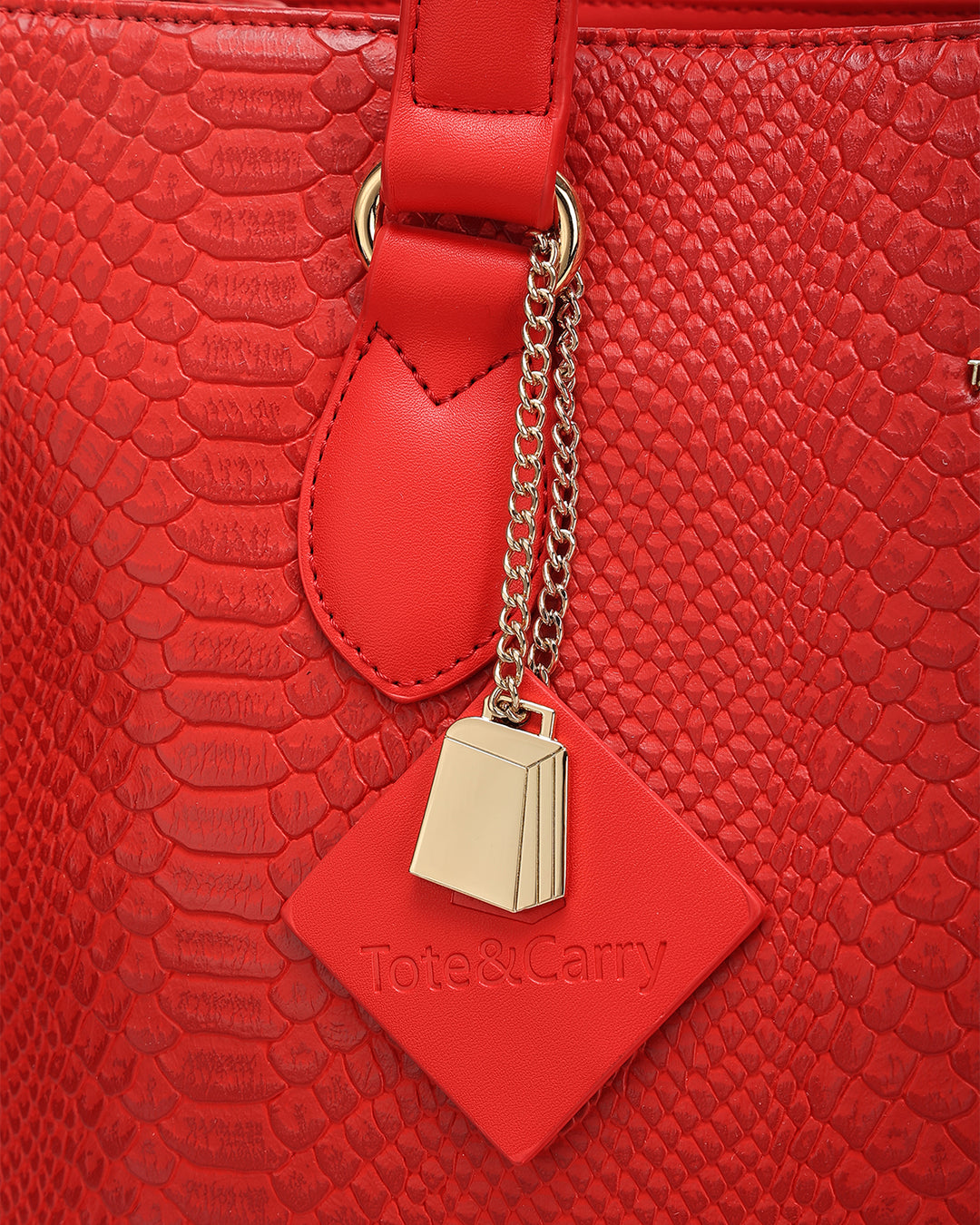 Signature City Tote Bag in Red