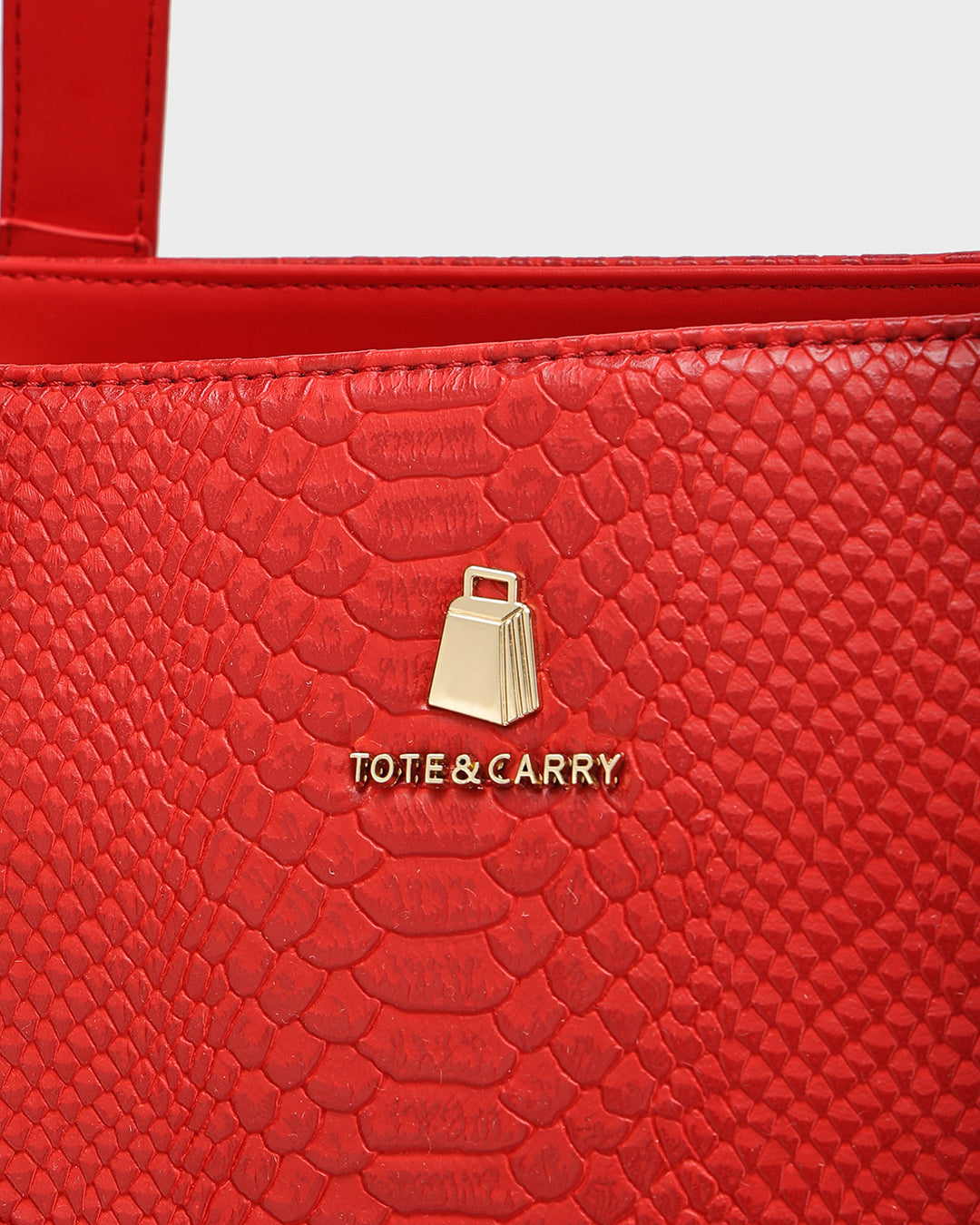 Signature City Tote Bag in Red