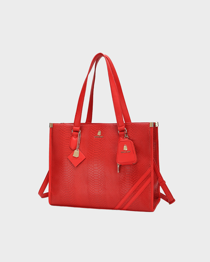 Signature City Tote Bag in Red
