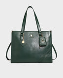 Signature City Tote Bag in Emerald Green