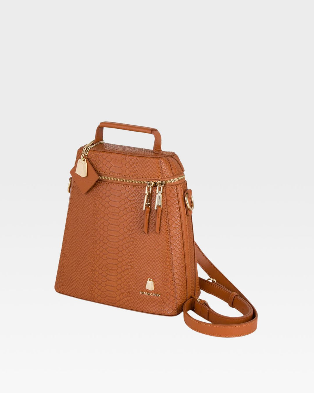 Signature Mini Backpack in Caramel