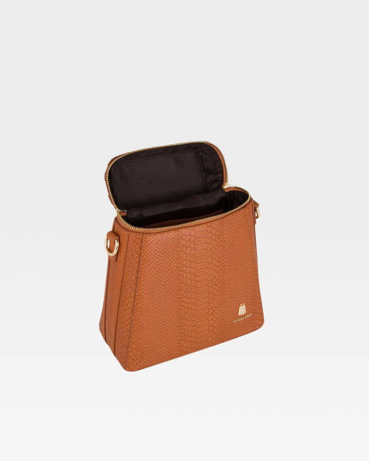 Signature Mini Backpack in Caramel