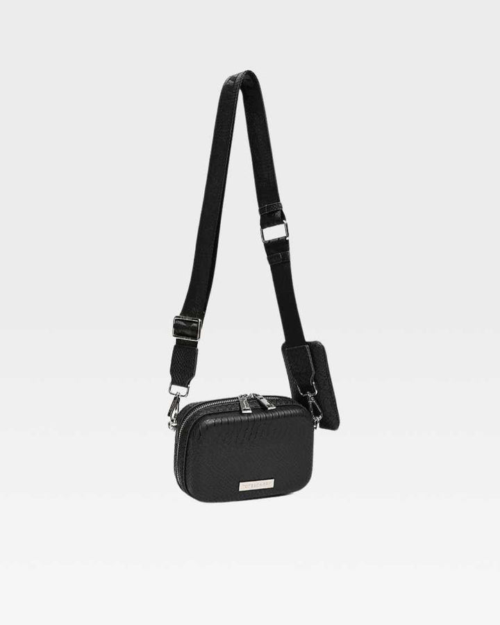 Apollo 1 Crossbody Messenger Bag in Black