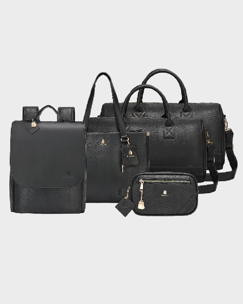 Signature 5-Piece Complete Weekender Set in Black