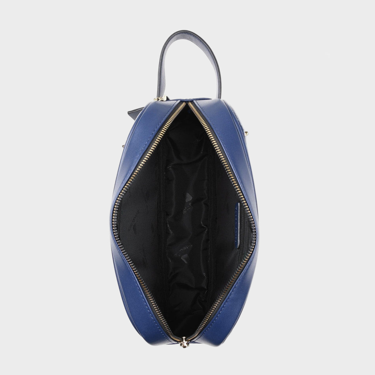 Navy Apollo 1 Faux Snakeskin Toiletry Bag