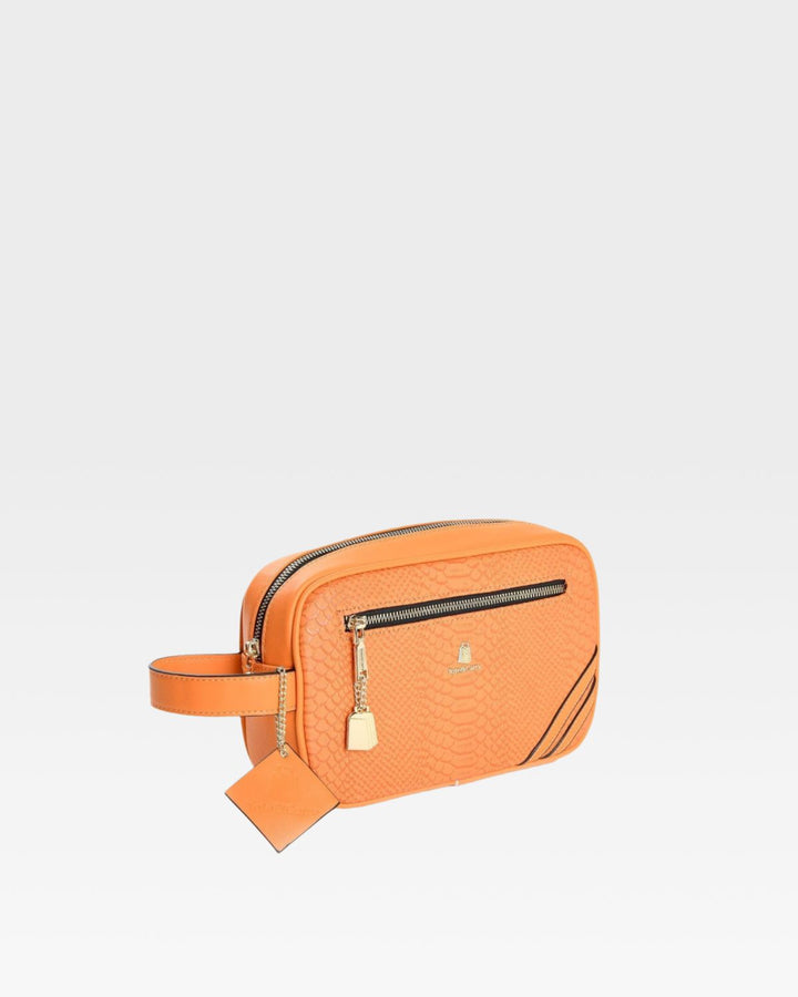 Signature Essential Toiletry Bag in Tangerine