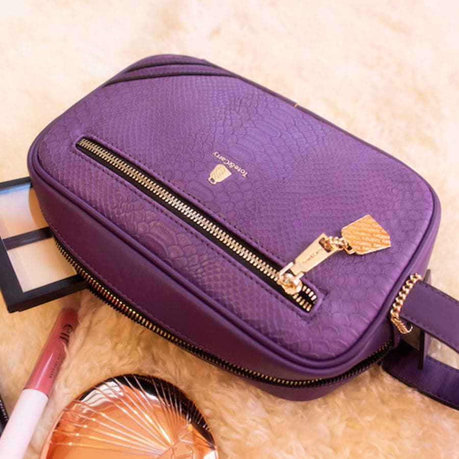 Apollo 1 Faux Snakeskin Toiletry Bags