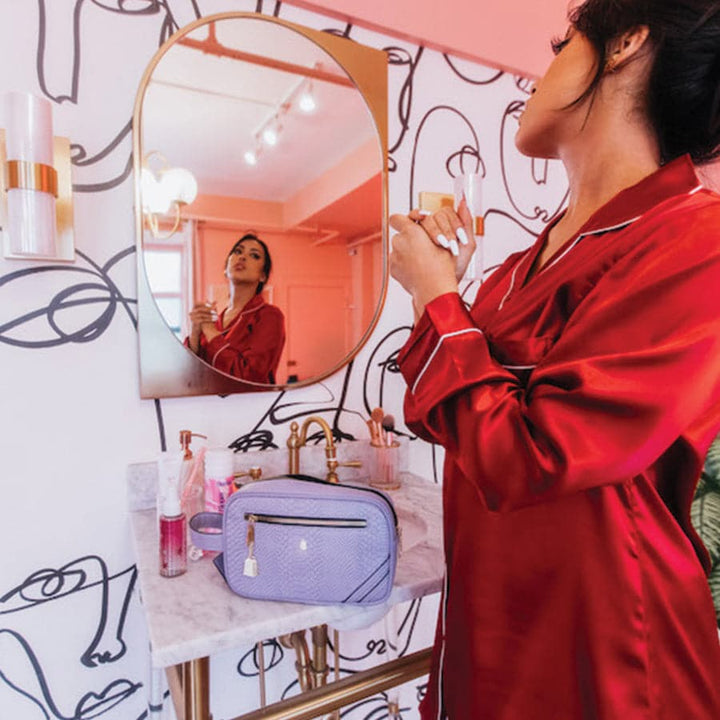 Apollo 1 Faux Snakeskin Toiletry Bags