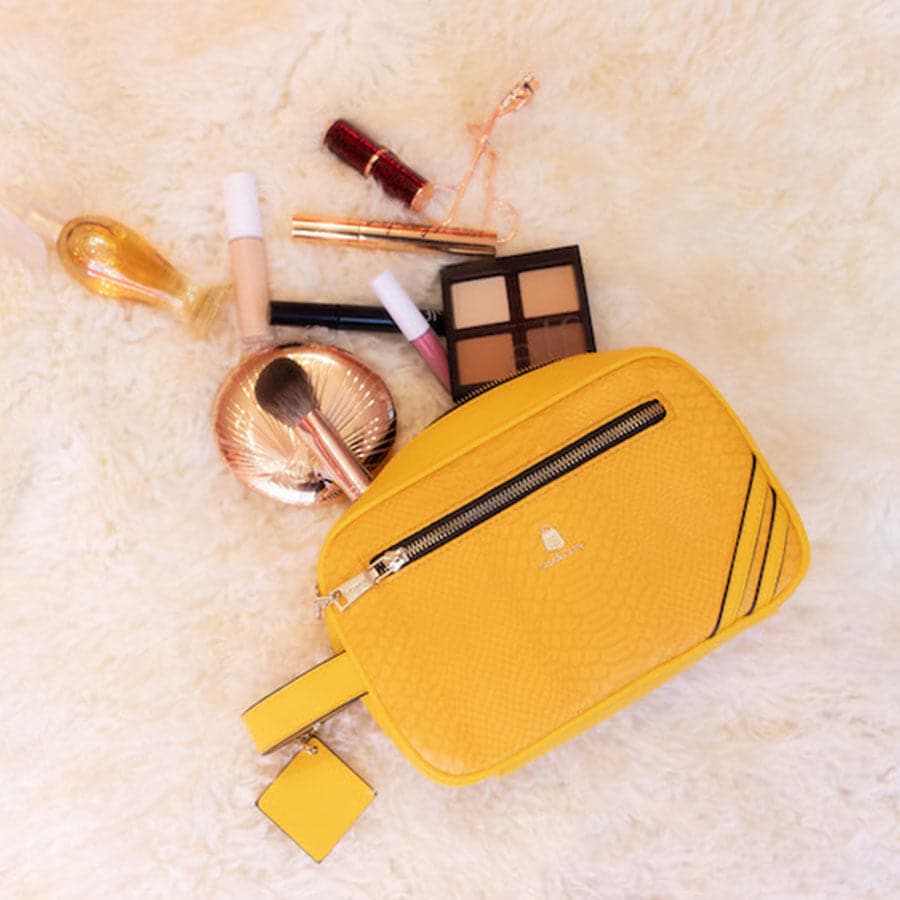 Apollo 1 Faux Snakeskin Toiletry Bags