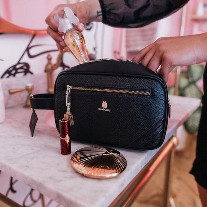 Apollo 1 Faux Snakeskin Toiletry Bags