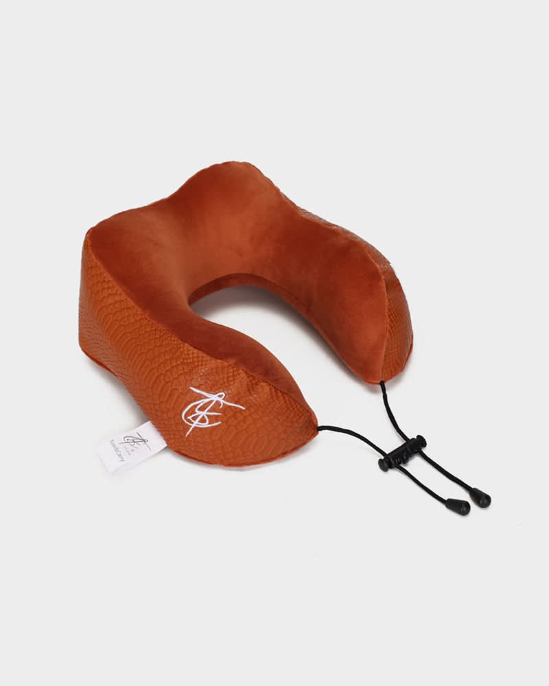 Apollo 1 Neck Pillow and Eye Mask Set in Brown