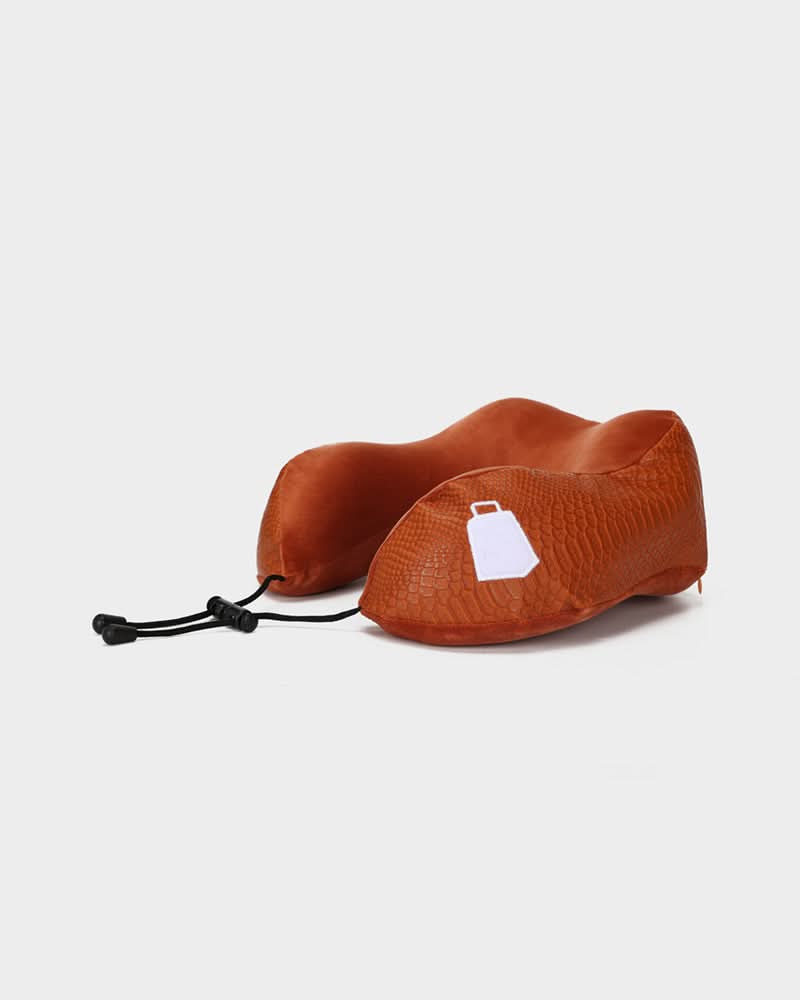 Apollo 1 Neck Pillow and Eye Mask Set in Brown