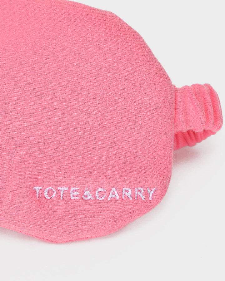 Apollo 1 Neck Pillow and Eye Mask Set in Neon Pink