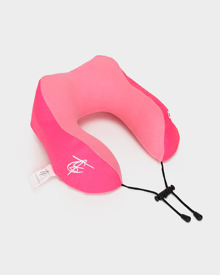 Apollo 1 Neck Pillow and Eye Mask Set in Neon Pink
