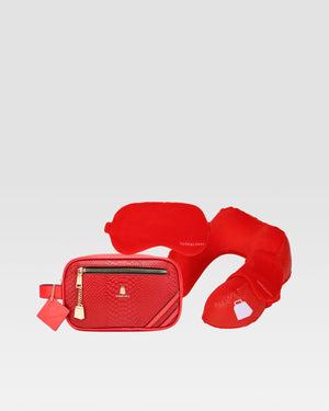 3PCs (Neck Pillow and Eye Mask Set + Toiletry Bag)