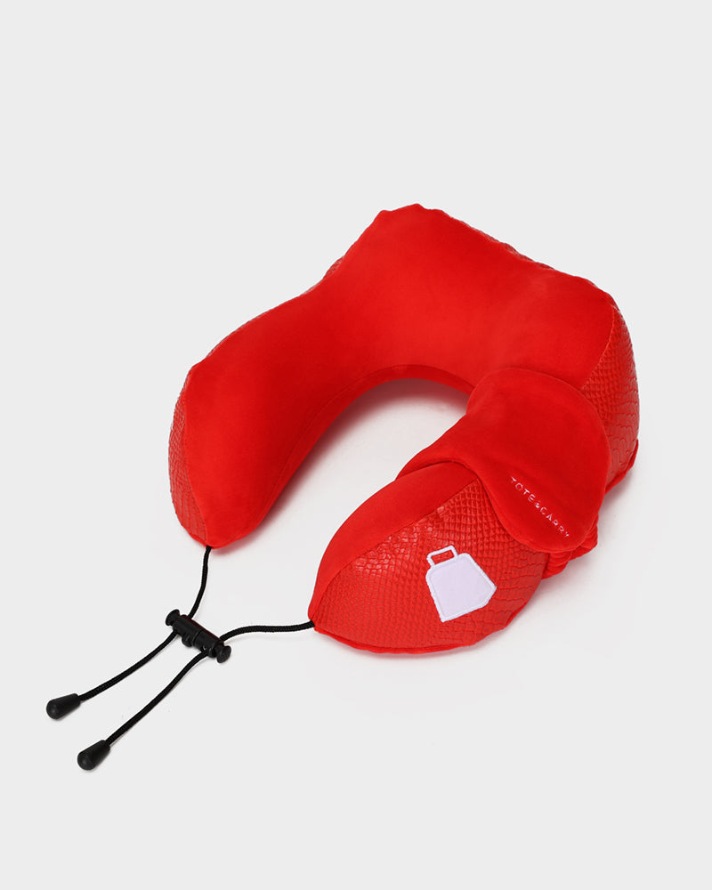 Apollo 1 Neck Pillow and Eye Mask Set in Red