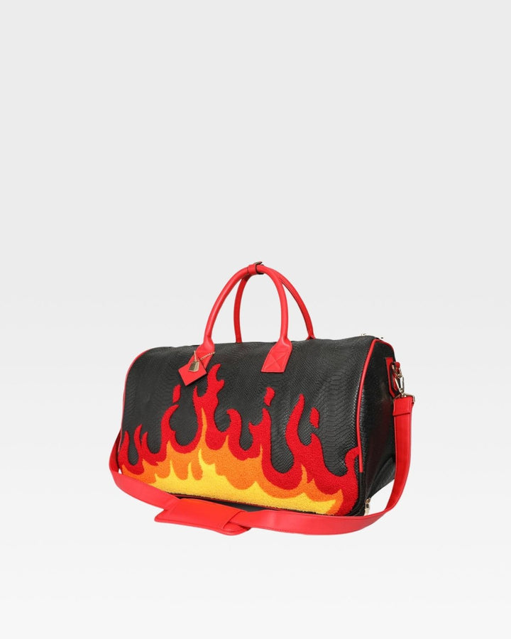 Exclusive Red Fire Backpack & Rolling Duffle Set