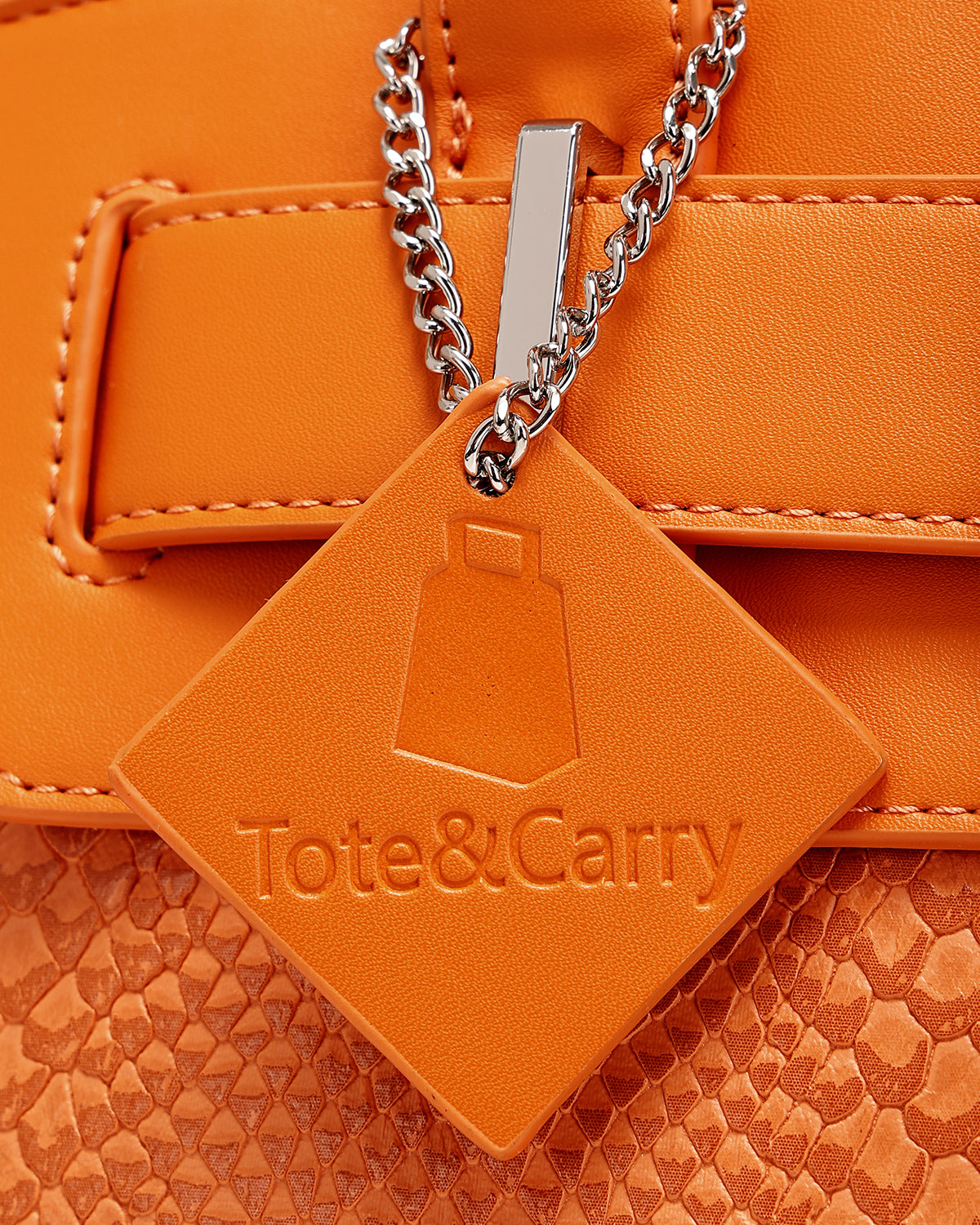 Signature Luxury Prosper Tote In Orange Burst