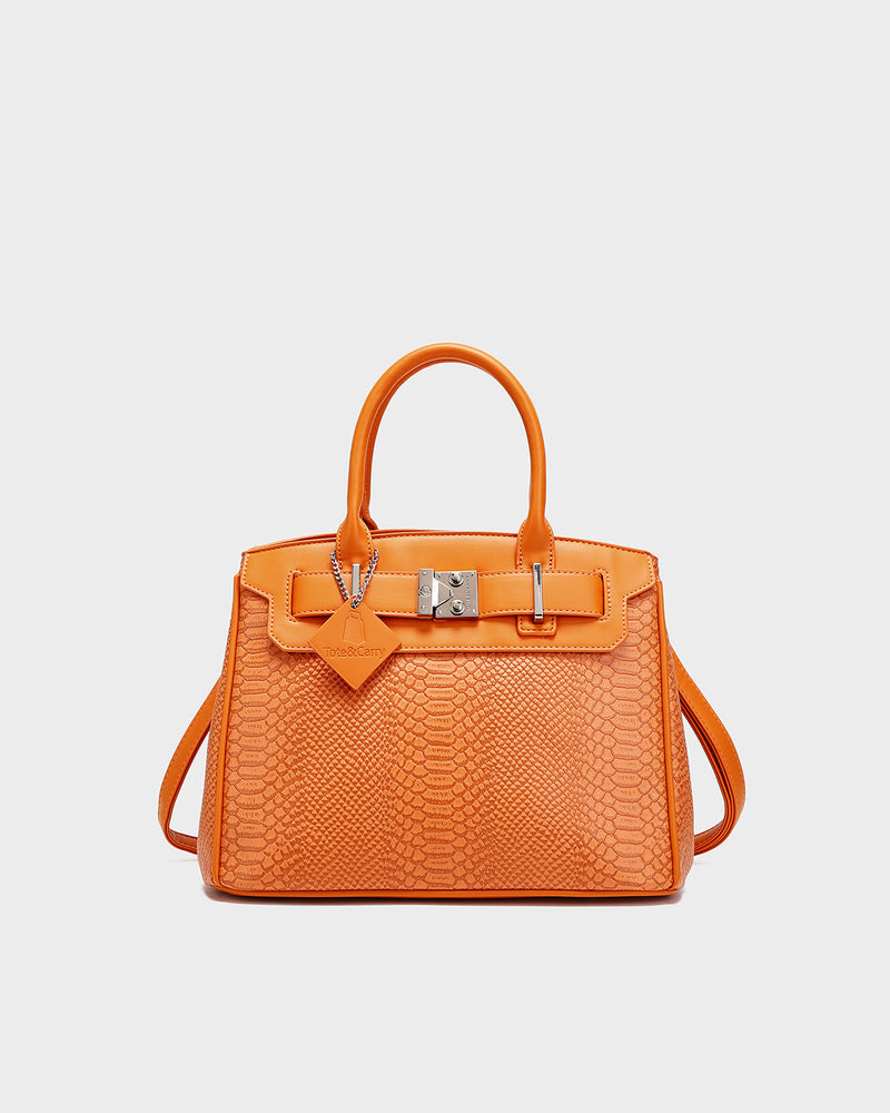 Signature Luxury Prosper Tote In Orange Burst