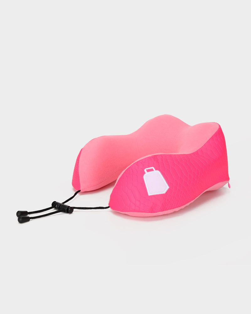 Apollo 1 Neck Pillow and Eye Mask Set in Neon Pink