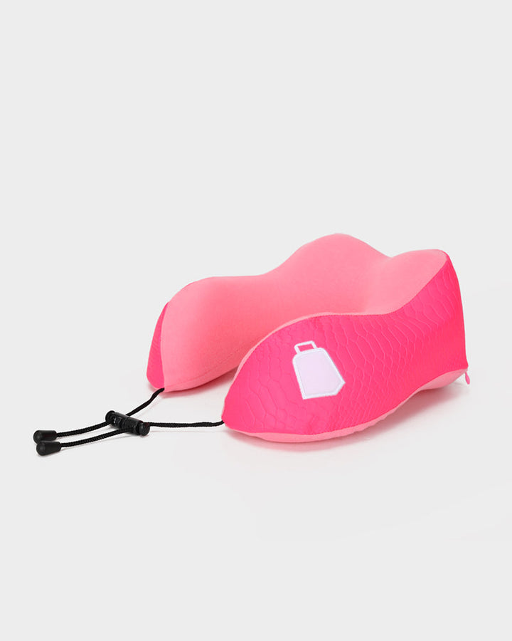 Apollo 1 Neck Pillow and Eye Mask Set in Neon Pink