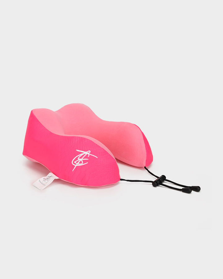 Apollo 1 Neck Pillow and Eye Mask Set in Neon Pink