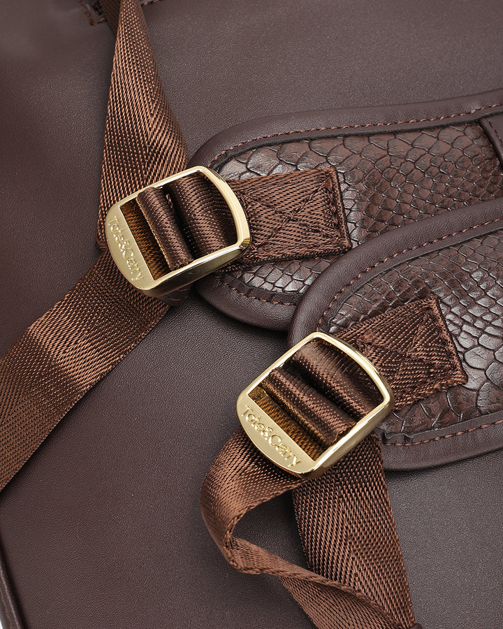 Signature Traveler Backpack in Chocolate